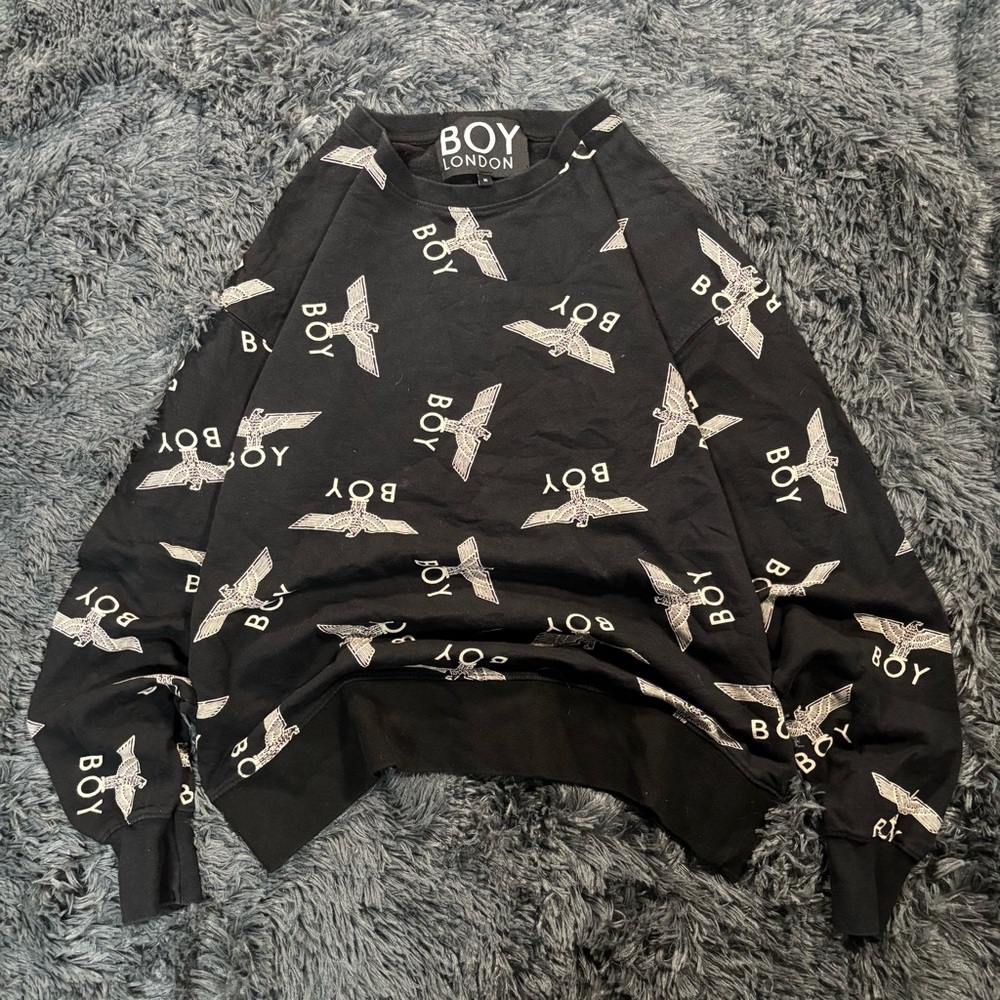 BOY London Black Logo Print Crewneck Sweatshirt‎